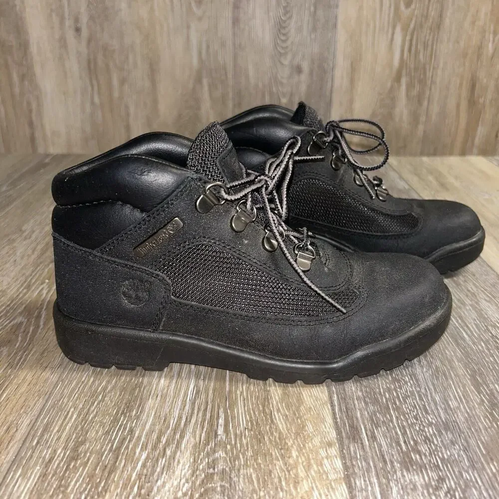 New Timberland 6-Inch Premium Waterproof Boots Youth US Size 3 Black Nubuck